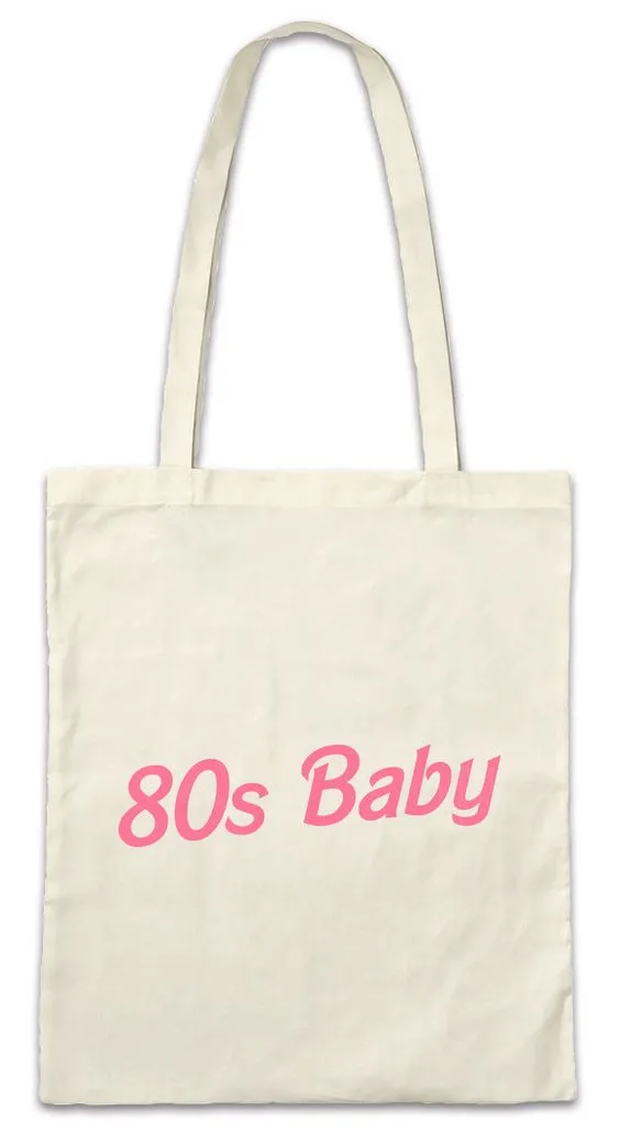 Urban Backwoods Beuteltasche 80s Baby Stofftasche Eighties Retro Toy Logo Girl 80s 80er Achtziger (1-tlg), 80ies Vintage Pop Culture