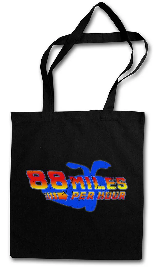 Urban Backwoods Beuteltasche 88 Miles Per Hour Stofftasche Zurück Eighties In McFly Die Back Car (1-tlg), Time To The Zukunft