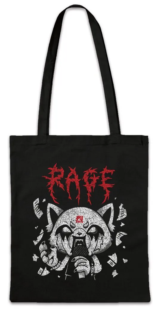 Urban Backwoods Beuteltasche A Rage Stofftasche Yeti Aggretsuko Fun Heavy Music DJ Metal MC Rap (1-tlg), Electro Techno HipHop