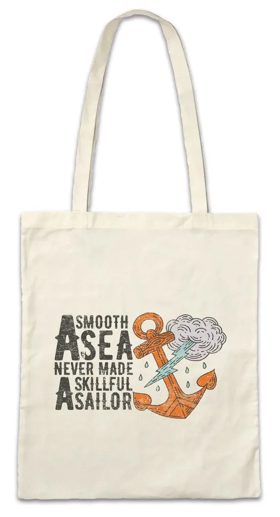 Urban Backwoods Beuteltasche A Smooth Sea Anchor Stofftasche Anker Sailor Tattoo Segler Segeln (1-tlg), Matrose Skipper Segelboot Sailboat