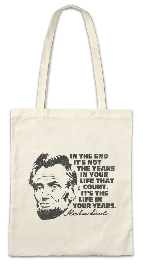 Urban Backwoods Beuteltasche Abraham In The End Stofftasche USA President Präsident Lincoln United (1-tlg), States US Vereinigte Staaten