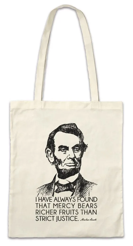 Urban Backwoods Beuteltasche Abraham Mercy Stofftasche USA President Präsident Lincoln United (1-tlg), States US Vereinigte Staaten
