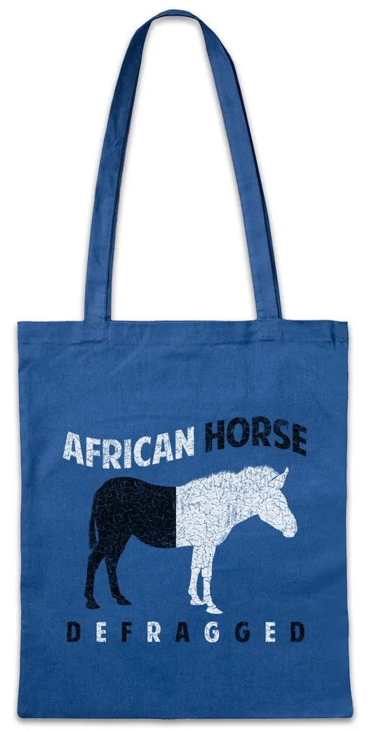 Urban Backwoods Beuteltasche African Horse Defragged Stofftasche Zebra Mathe Science Lehrer Pferd (1-tlg), Biologie Geek Nerd Science