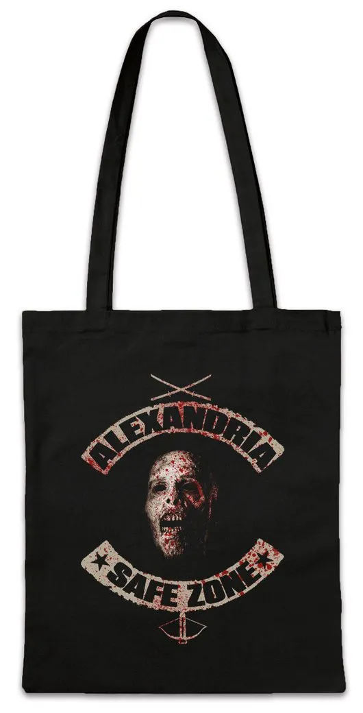 Urban Backwoods Beuteltasche Alexandria Safe Zone Stofftasche The City Sign Walking Town Stadt Dead (1-tlg), Symbol Logo Dead Zombie