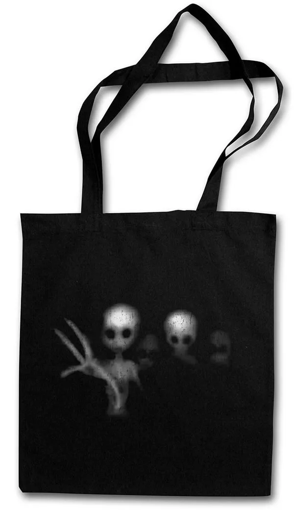 Urban Backwoods Beuteltasche Alien Ghosts Stofftasche Ufo Area Restricted Flugscheibe 51 Alien TR3B (1-tlg), Flying Saucer Disc