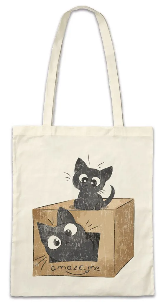 Urban Backwoods Beuteltasche Amaze Me Cats Stofftasche Katzen Kätzchen Kater Katze Cat Kitty (1-tlg), Addicted Kittens Lover Liebhaber