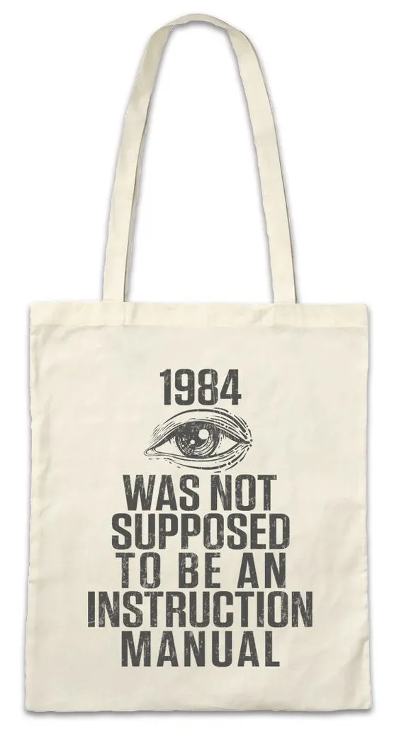 Urban Backwoods Beuteltasche An Instruction Manual Stofftasche Freies George Denken Menschenrechte (1-tlg), Orwell Ingsoc Free Thinking