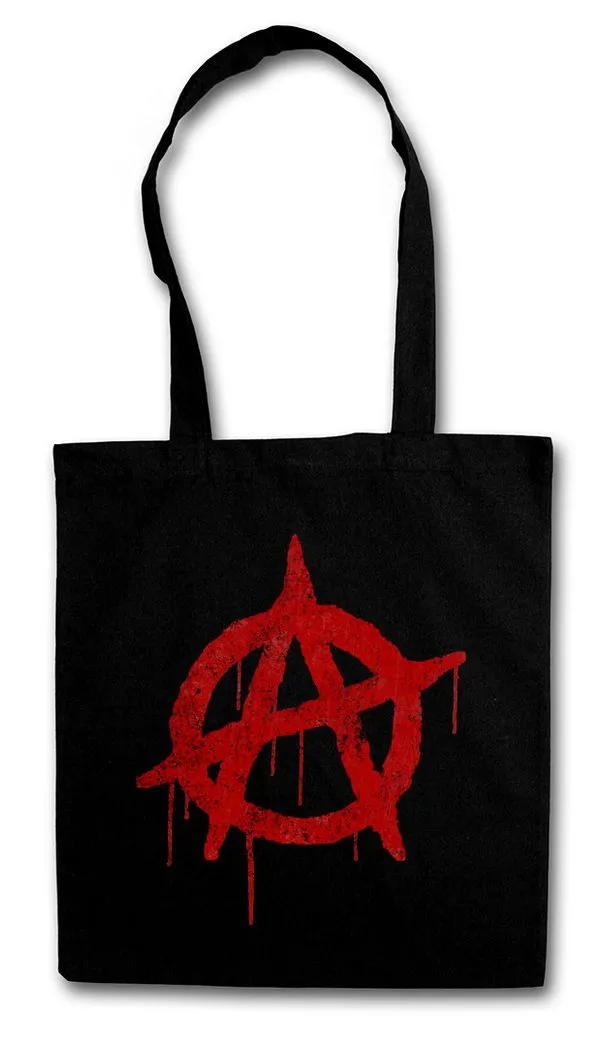 Urban Backwoods Beuteltasche Anarchy A Vintage Logo Stofftasche Rock Gothic Rocker Symbol Sign Punk (1-tlg), Cyber UK England