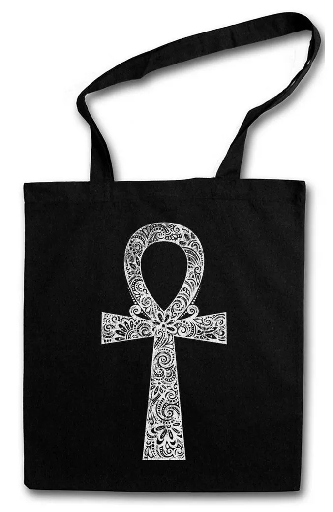 Urban Backwoods Beuteltasche Anch Stofftasche Kreuz Ägypten Life Symbol Ägyptisch Ankh Götter (1-tlg), Henkelkreuz Hieroglyph Nilschlüssel Anubis