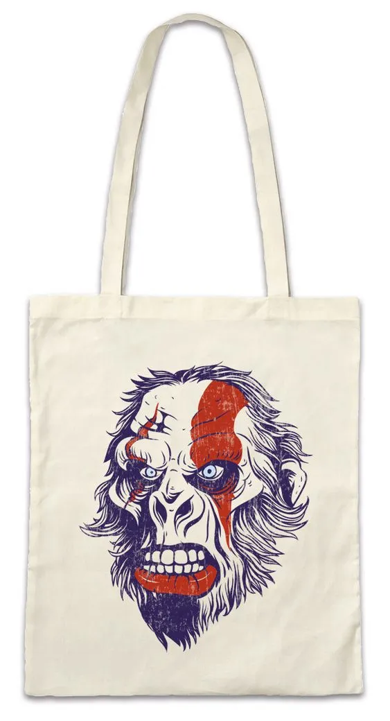 Urban Backwoods Beuteltasche Ape Warrior Face Stofftasche Planet Warpaint Der Of Apes Affen Tattoo (1-tlg), Face Art Kriegsbemalung Artist