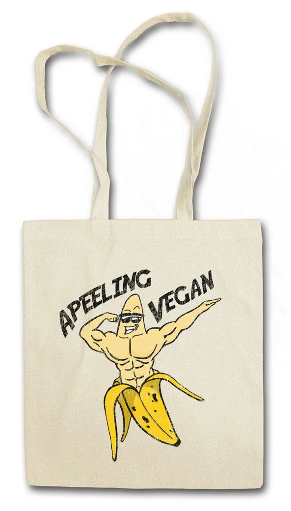 Urban Backwoods Beuteltasche Apeeling Vegan Stofftasche Banane Banana Vegan Vegetables (1-tlg), Vegetarianism Vegetarian Vegetarisch Vegetarier