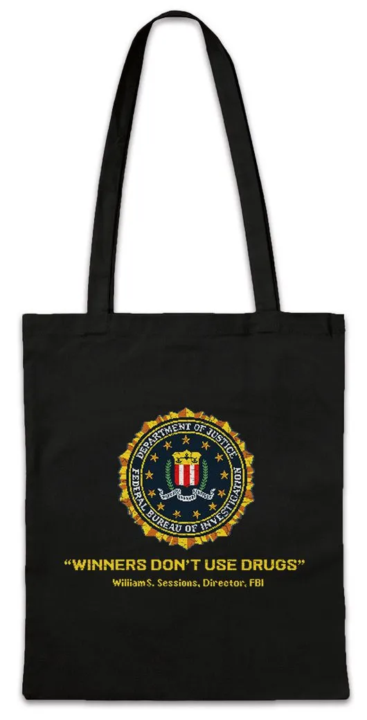 Urban Backwoods Beuteltasche Arcade Winners Don't Use Drugs Stofftasche 80s Vintage Retro Game (1-tlg), Eighties Spiel USA Sign