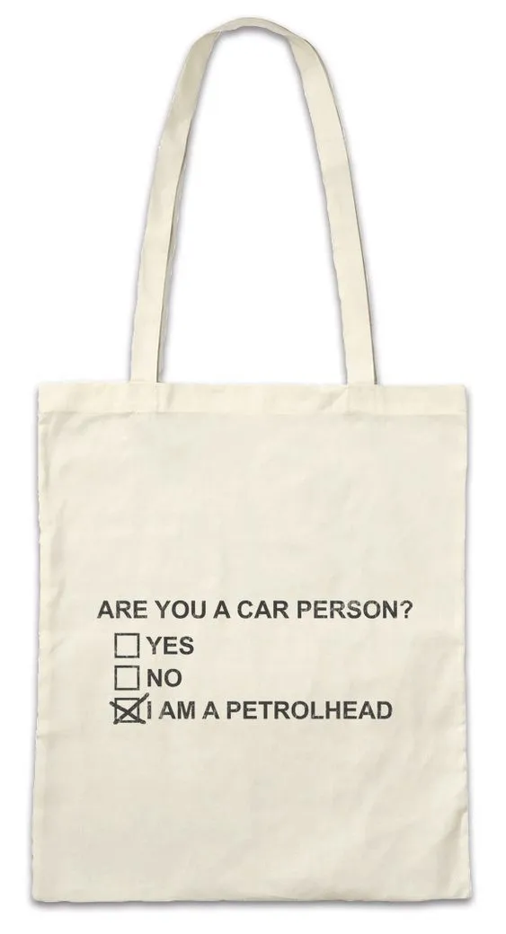Urban Backwoods Beuteltasche Are You A Car Person Stofftasche Race Racing Car Auto Driver Racer (1-tlg), Biker Petrol Head Fun