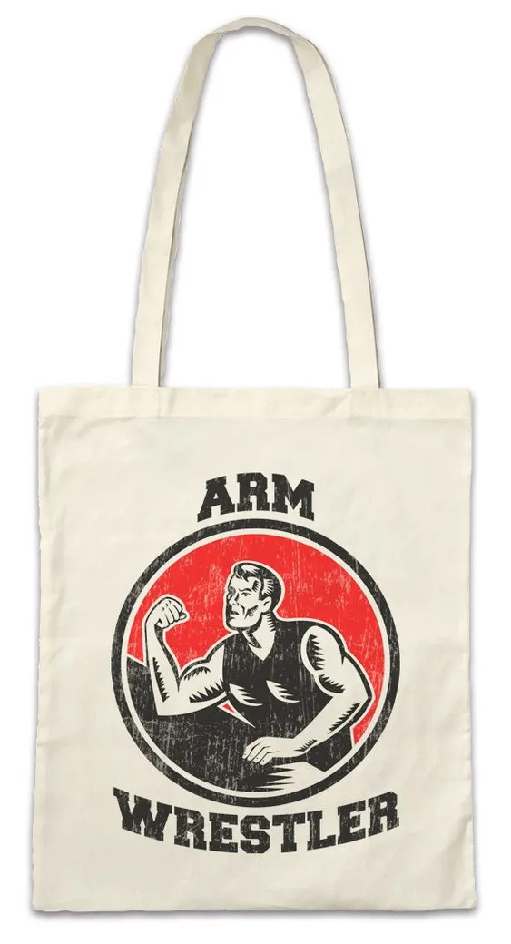 Urban Backwoods Beuteltasche Arm Wrestler Stofftasche Over The Gym Armdrücken Top Wrestling (1-tlg), Training Gym Pumpen Body
