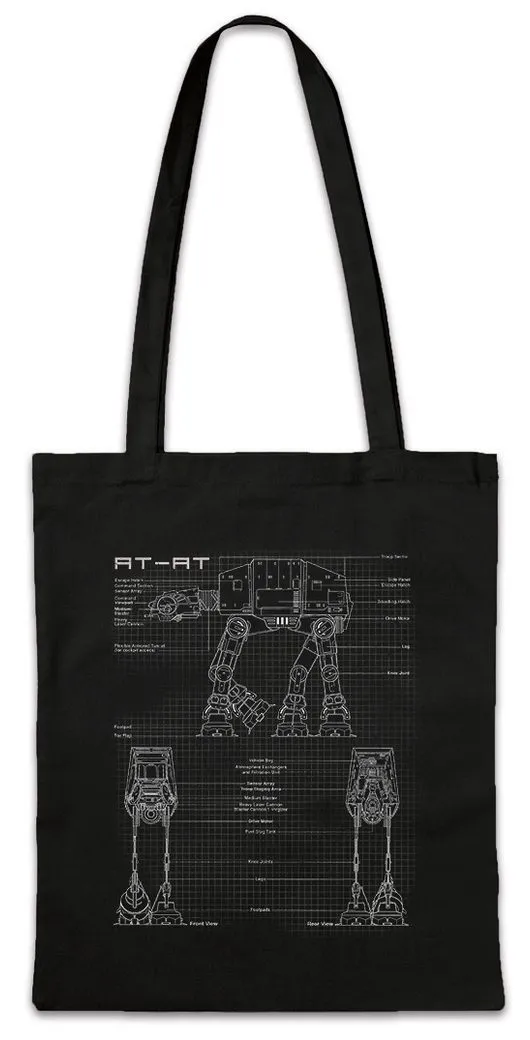 Urban Backwoods Beuteltasche Armed Transporter Blueprint Stofftasche Star Empire AT-AT Storm Wars (1-tlg), Trooper Imperium Sci-Fi Science