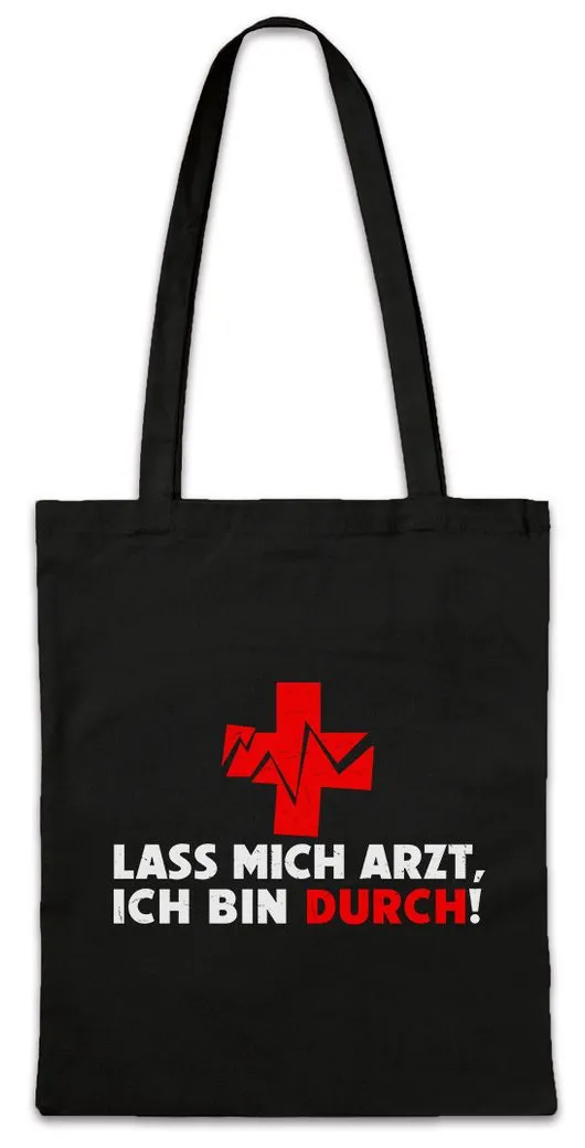Urban Backwoods Beuteltasche Arzt A Stofftasche Rotes Notarzt Kreuz Doktor Notfall Krankenwagen (1-tlg), Beruf Job Sanitäter Fun