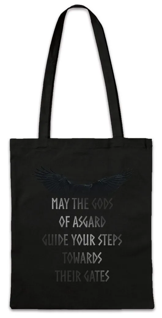Urban Backwoods Beuteltasche Asgard Raven Stofftasche Hugin Munin Vikings Wikinger Odhin Rabe (1-tlg), Ravens Norse Walhalla Thor