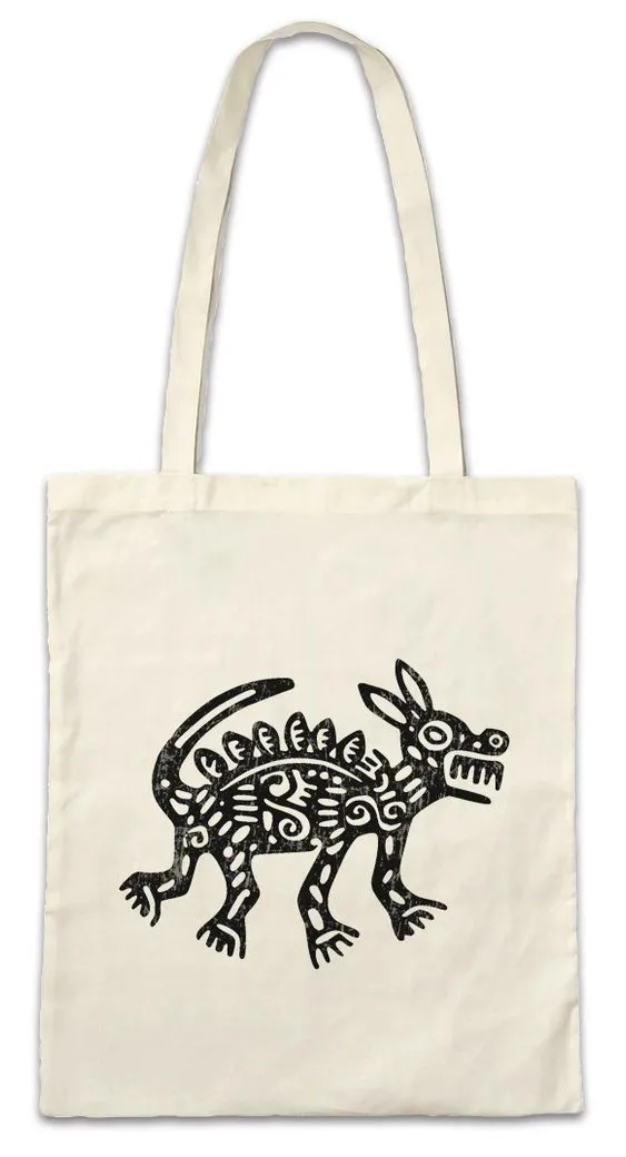 Urban Backwoods Beuteltasche Aztec Dog Stofftasche Aztecs Azteken Inka Maya Mayans Mayas Tattoo (1-tlg), Atzteken Empire Tattoo