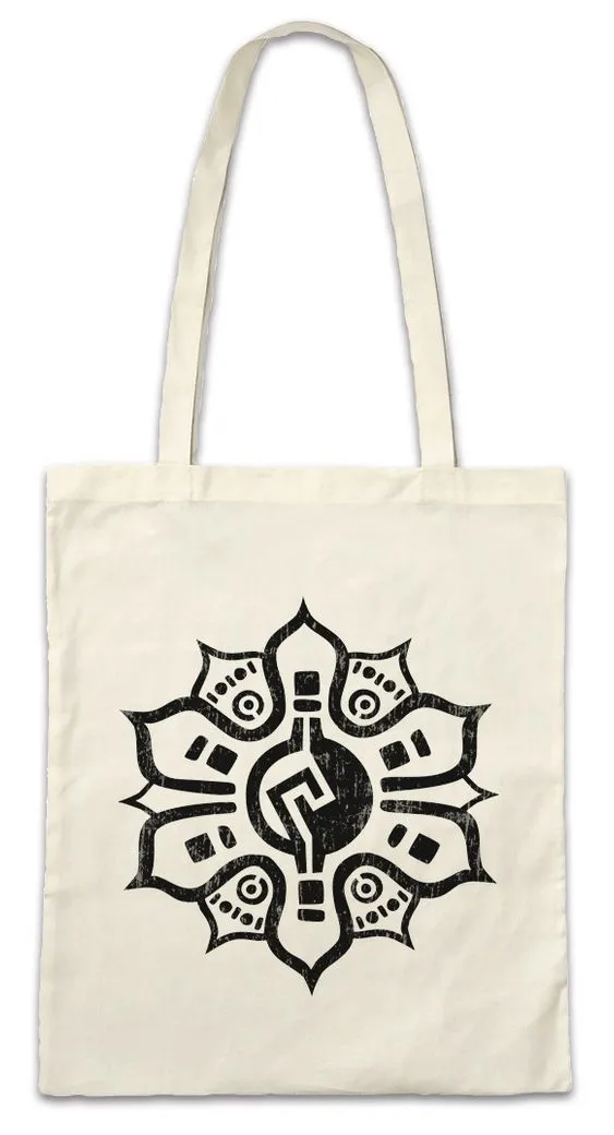Urban Backwoods Beuteltasche Aztec Flower I Stofftasche Aztecs Azteken Inka Maya Mayans Mayas (1-tlg), Tattoo Atzteken Empire