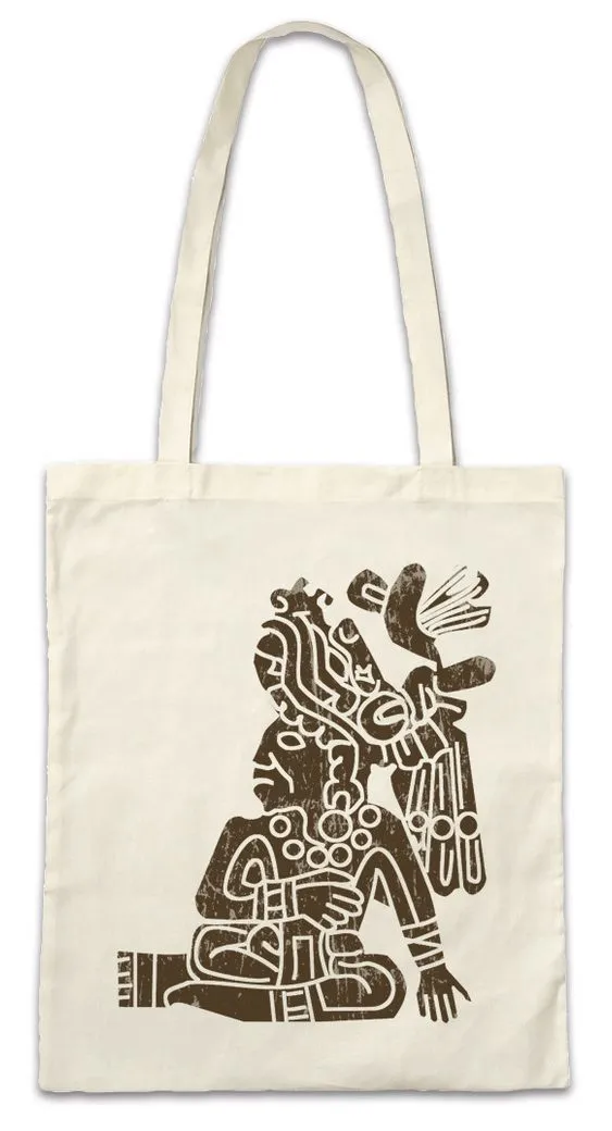 Urban Backwoods Beuteltasche Aztec Man I Stofftasche Aztecs Azteken Inka Maya Mayans Mayas Tattoo (1-tlg), Atzteken Empire Tattoo