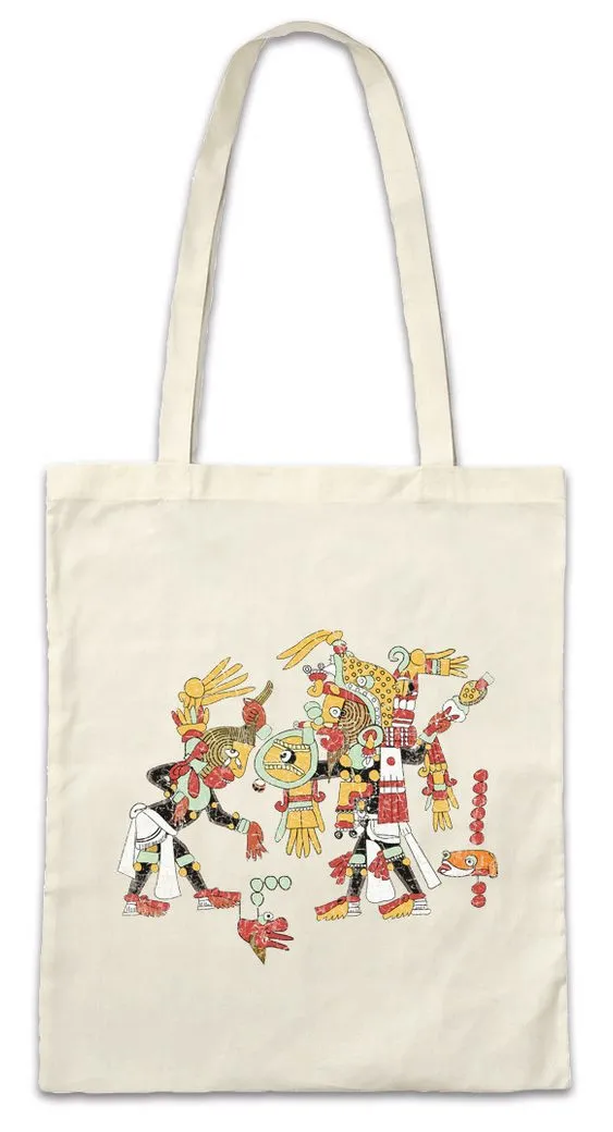Urban Backwoods Beuteltasche Aztec Scenery Stofftasche Aztecs Azteken Inka Maya Mayans Mayas Tattoo (1-tlg), Atzteken Empire Tattoo