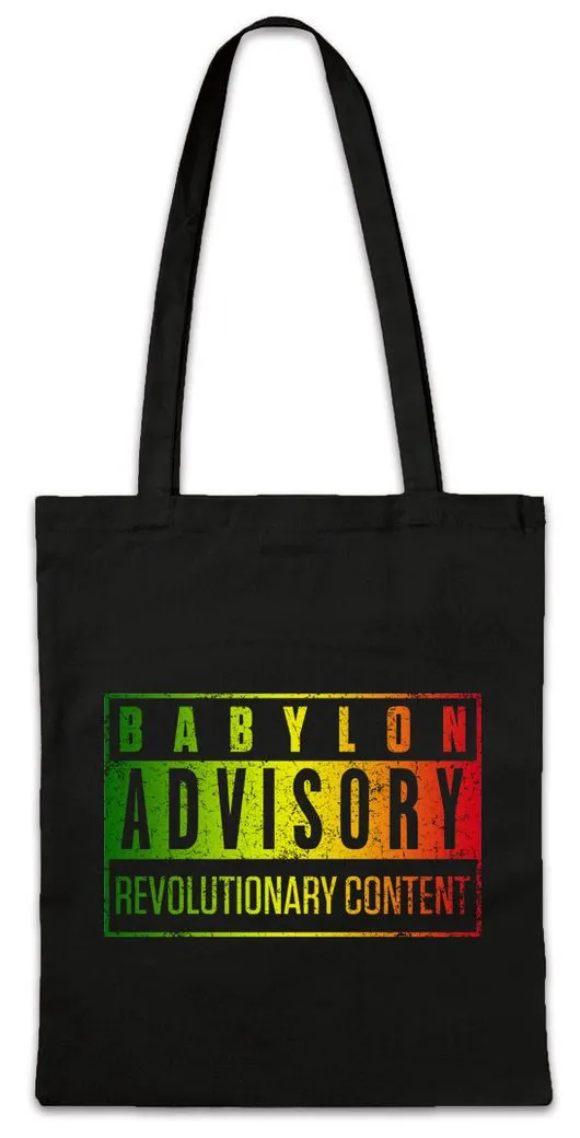Urban Backwoods Beuteltasche Babylon Advisory Stofftasche Zion Music Babylon Musik Babylon Jah (1-tlg), Reggae Marley Irie