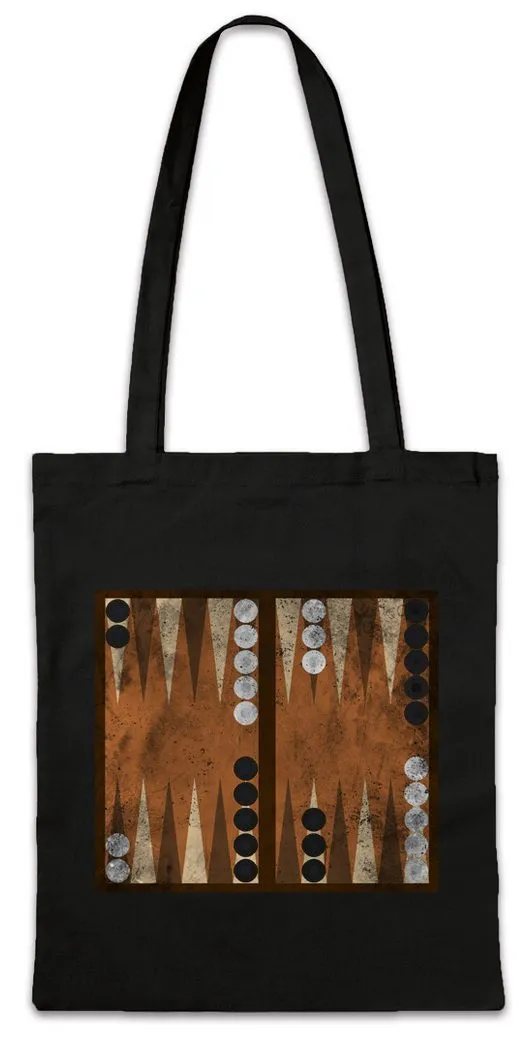 Urban Backwoods Beuteltasche Backgammon Board Stofftasche Game Spiel Gamer Retro Geek Nerd (1-tlg), Spielbrett Brettspiel Dice Dices