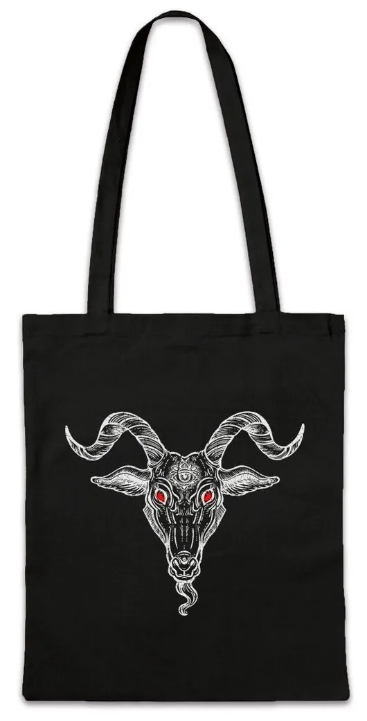 Urban Backwoods Beuteltasche Baphomet Head Stofftasche Aleister Pentagram Religion 666 Satan Teufel (1-tlg), Devil Crowley Satanismus