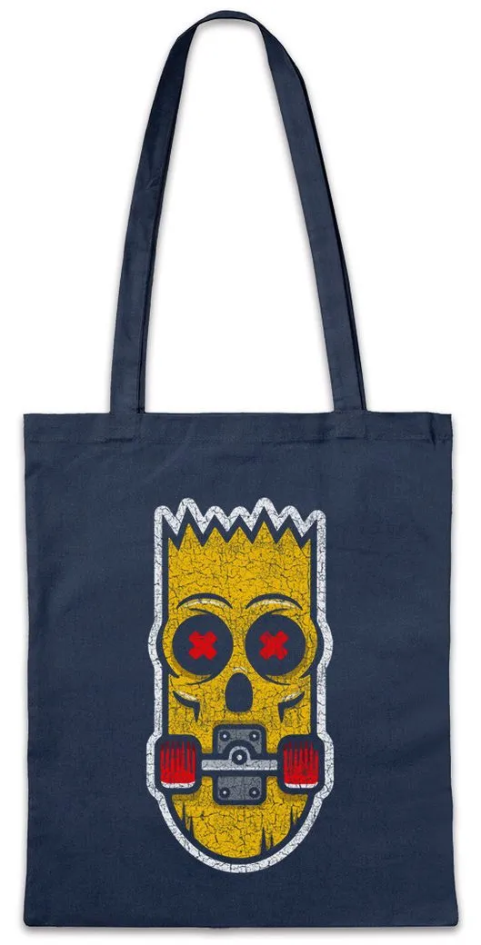 Urban Backwoods Beuteltasche Bart Skate Stofftasche Fun Skate Skate Sk8 Or Die Skater Skateboarding (1-tlg), Skaten Oldschool Deck Brand