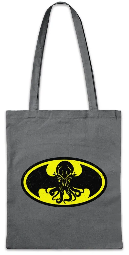 Urban Backwoods Beuteltasche Bathulhu II Stofftasche Lovecraft Bruce Miskatonic Batman Wayne Logo (1-tlg), Cthulhu Arkham Gotham Innsmouth