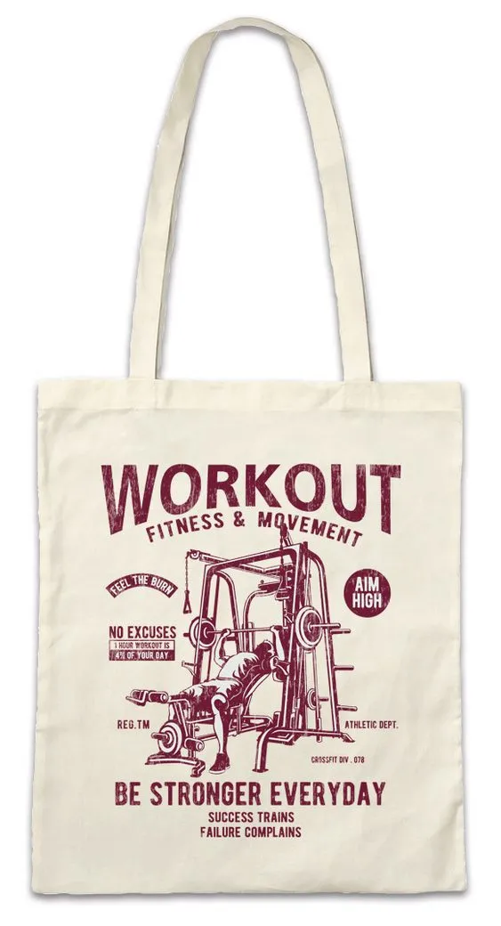 Urban Backwoods Beuteltasche Be Stronger Everyday Stofftasche Body Building Builder Gym Fitness (1-tlg), Sport Gewichtheber Personal Coach