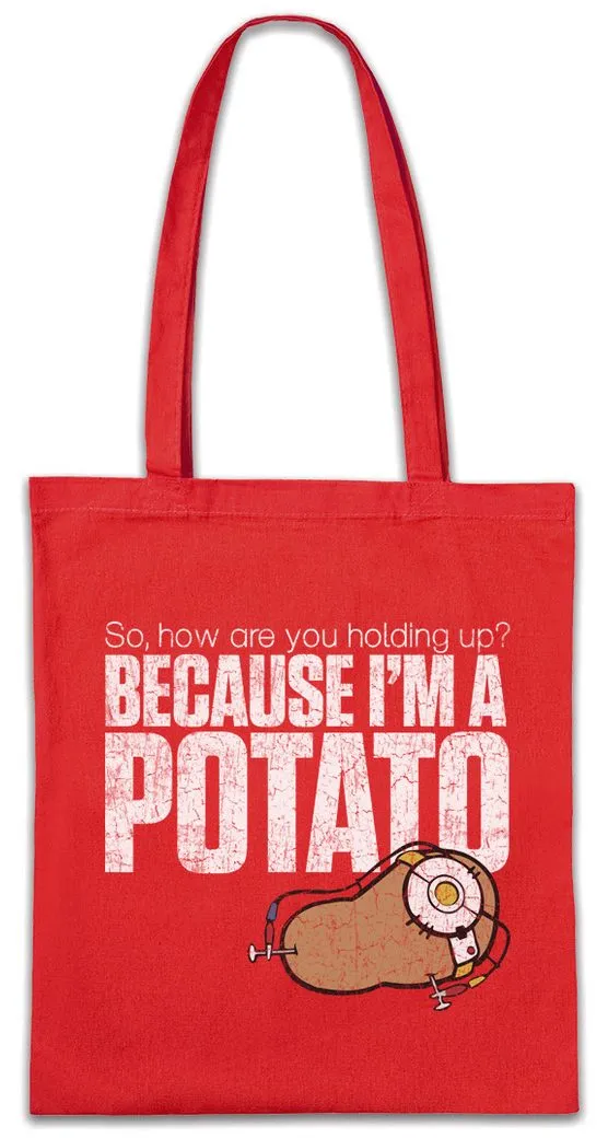 Urban Backwoods Beuteltasche Because I'm A Potato Stofftasche Shooter Portal Gamer Fun Games Gaming (1-tlg), Video PC VG Fan