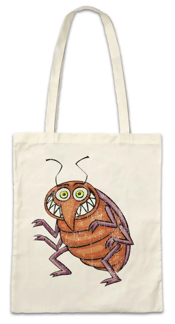 Urban Backwoods Beuteltasche Bed Bug Stofftasche Käfer Bettwanze Wanze Schädling Schabe Kakerlake (1-tlg), Cockroach Toon Cartoon Comic
