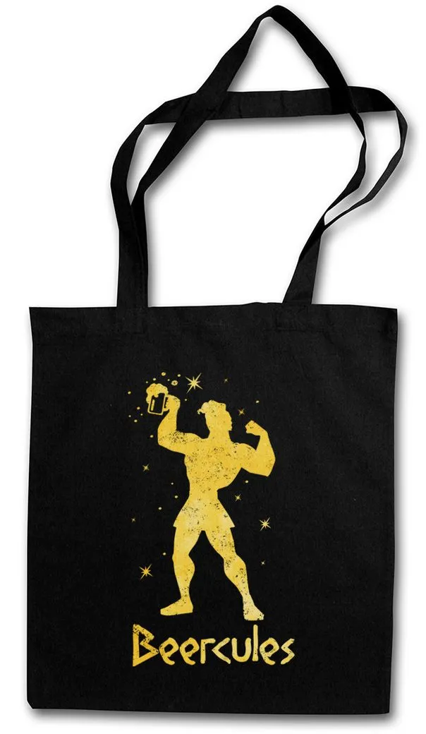 Urban Backwoods Beuteltasche Beercules Stofftasche Alkohol Alcohol Beer Get Drunk Bier Karneval (1-tlg), Fassenacht Kostüm Verkleidung Junggesellenabschied