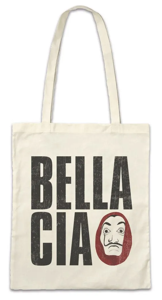 Urban Backwoods Beuteltasche Bella Ciao II Stofftasche Bank Money Cash Überfall Professor Casa (1-tlg), Heist Robbery Crime De