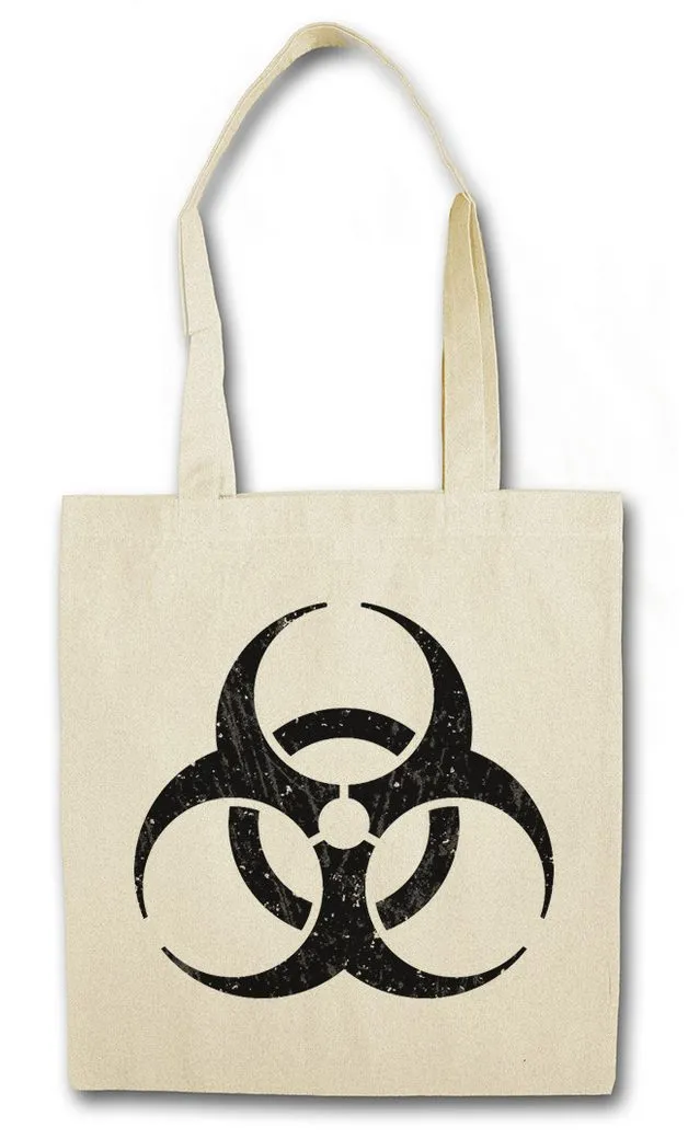 Urban Backwoods Beuteltasche Biohazard Vintage Symbol Stofftasche Big Contamination Bang Hardcore (1-tlg), Logo Theory sign Cyberhazard