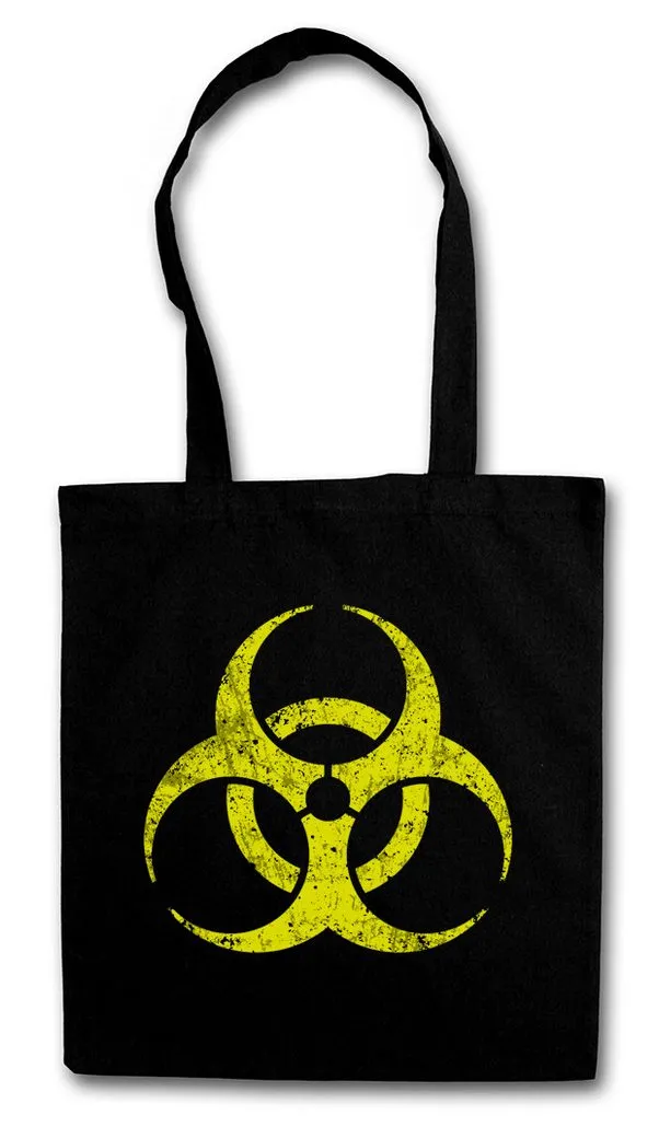 Urban Backwoods Beuteltasche Black Biohazard Vintage Symbol Stofftasche Goth TBBT Cyber Hardcore (1-tlg), Logo Gothic Punk Rock