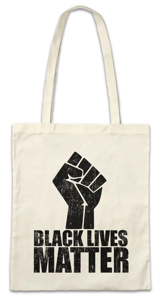 Urban Backwoods Beuteltasche Black Lives Matter Stofftasche Ebony Afrika Africa Human Afrika USA (1-tlg), Rights Schwarz Farbig Stolz