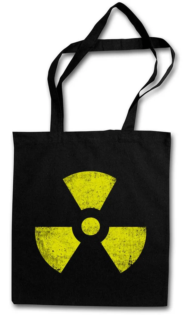 Urban Backwoods Beuteltasche Black Radioactive Vintage Symbol Stofftasche Goth TBBT Cyber Hardcore (1-tlg), Logo Gothic Big Fallout
