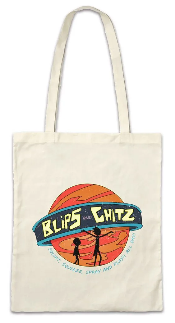 Urban Backwoods Beuteltasche Blips And Chitz Stofftasche Rick Sanchez Beth Smith Jerry Morty Fun (1-tlg), Adventures Of TV Comedy