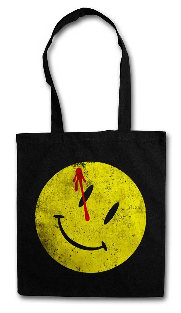 Urban Backwoods Beuteltasche Bloody Button Stofftasche Watchmen Heroes Comedian Comic Smile Die (1-tlg), Comic Smile Wächter