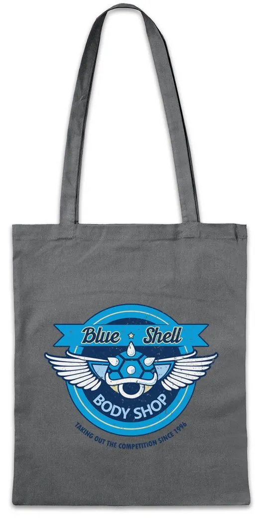 Urban Backwoods Beuteltasche Blue Shell Body Shop Stofftasche Panzer Super Schildkröte Video Luigi (1-tlg), VG Mario Game Nerd