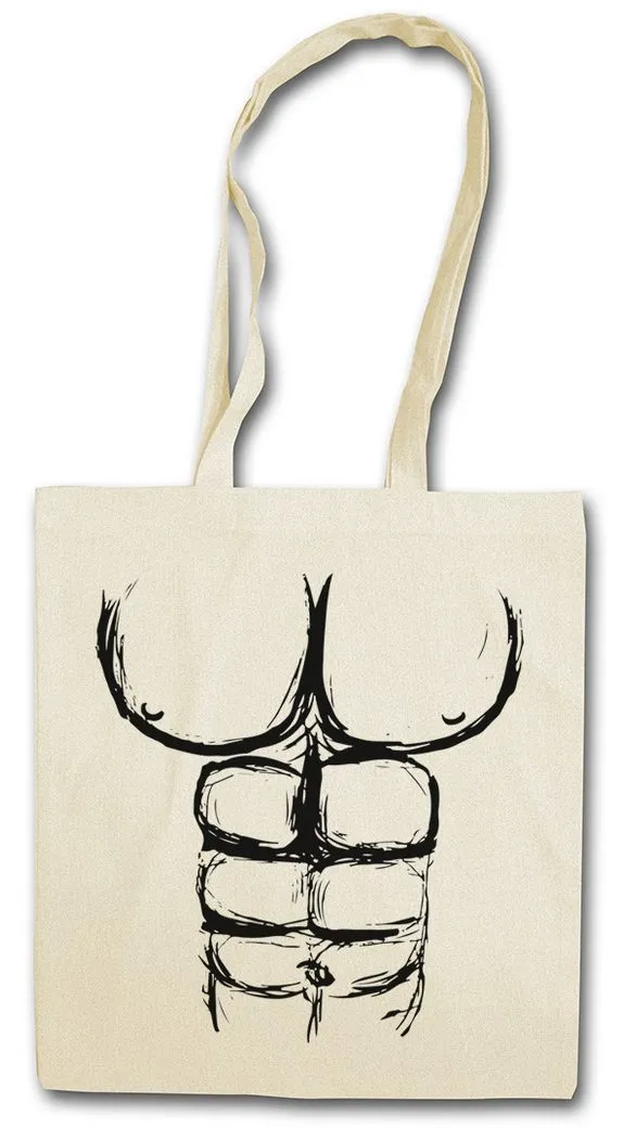 Urban Backwoods Beuteltasche Bodybuilder Chest Stofftasche Gym Fitness Sports Bauchmuskeln (1-tlg), Bodybuilding Muscles Muskeln Sixpack