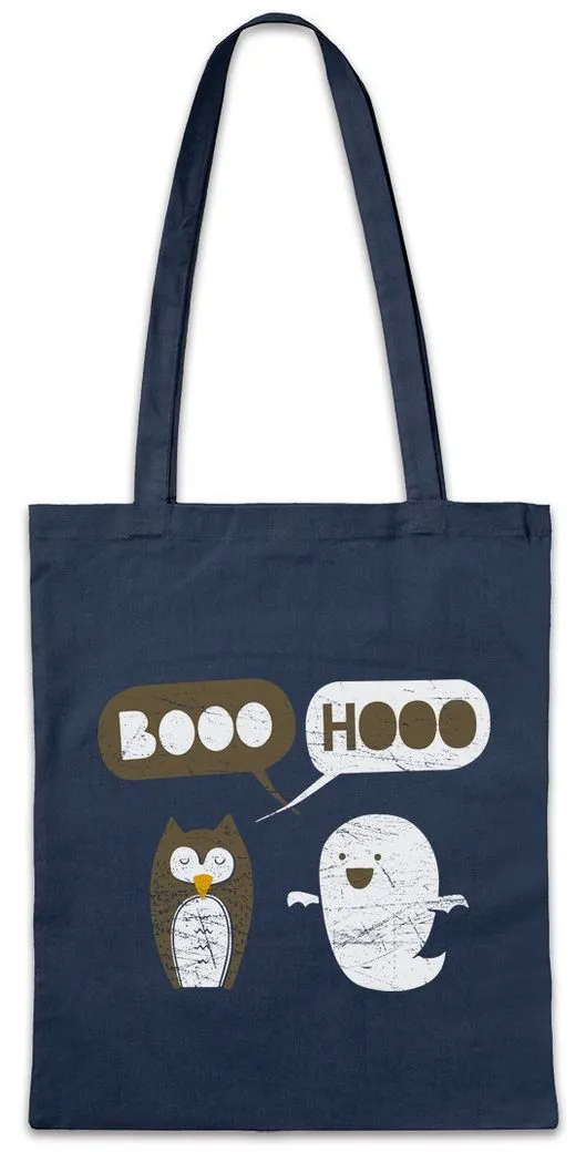 Urban Backwoods Beuteltasche Booo Hooo Stofftasche Spectre Owl Eule Uhu Gespenst Geist Cute Ghost (1-tlg), Sweet Comic Halloween Spaß