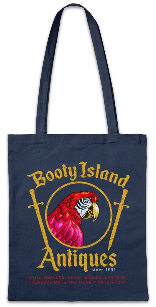Urban Backwoods Beuteltasche Booty Island Antiques Stofftasche The Game Secret of Logo Monkey (1-tlg), Carribaen Sign Symbol Game