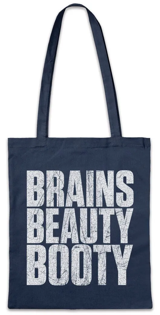 Urban Backwoods Beuteltasche Brains Beauty Booty Stofftasche It Girl Femme Fatal Woman Pin Up Sexy (1-tlg), Frau Burlesque Stripperin Tänzerin