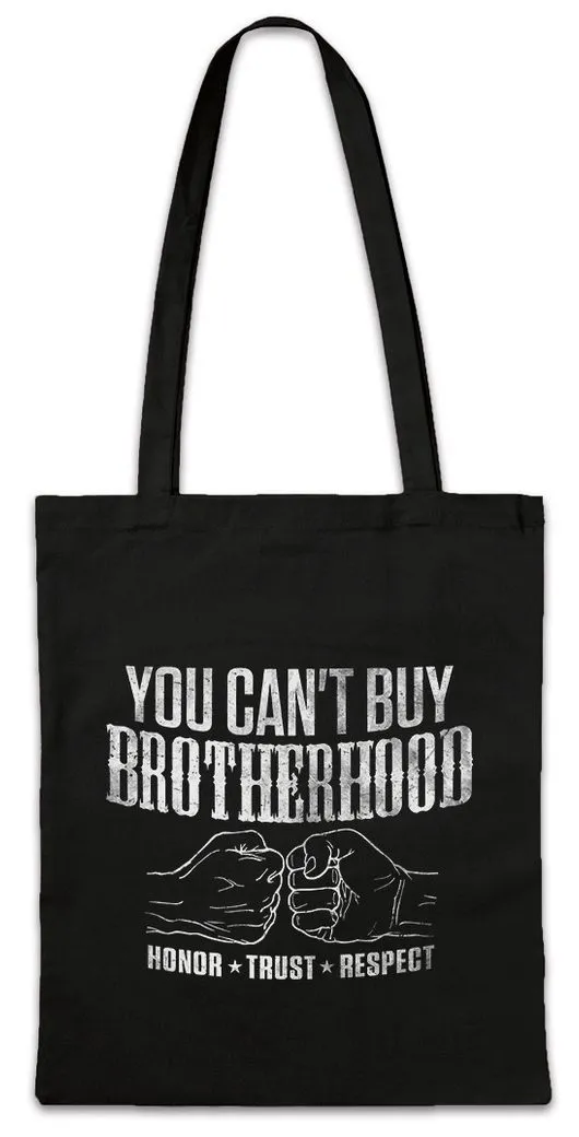 Urban Backwoods Beuteltasche Brotherhood Honor Trust Respect Stofftasche Gang Ghetto Rap Hip Hop (1-tlg), Black Ebony