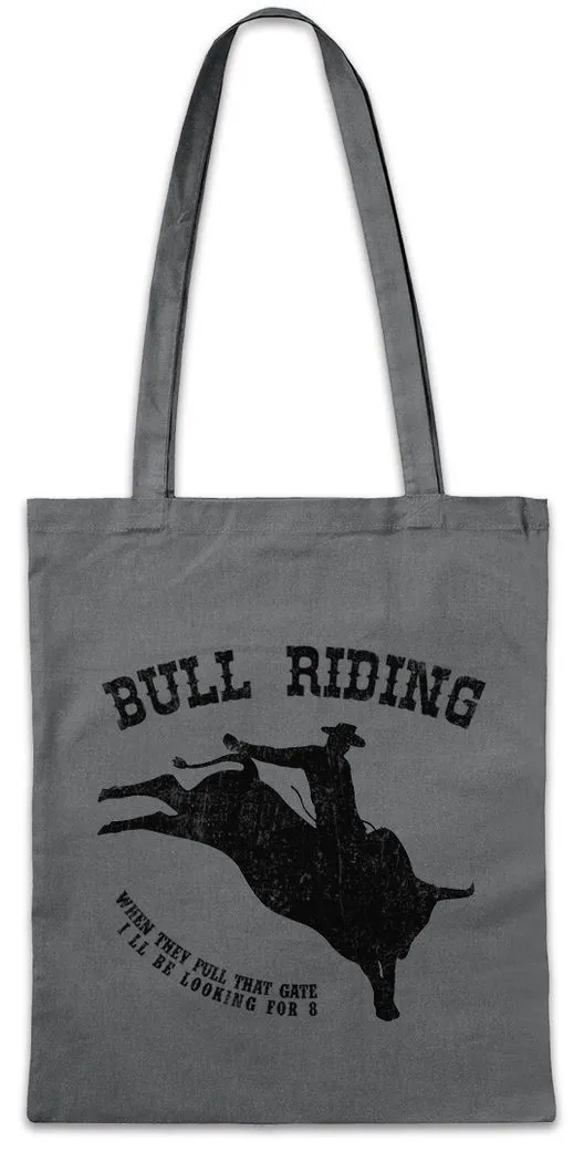 Urban Backwoods Beuteltasche Bull Riding Stofftasche Cowboy Cowgirl Rodeo Reiter Rodeoreiter Sattel (1-tlg), Bulle Viehzucht Viehzüchter Bauer