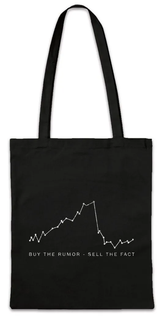 Urban Backwoods Beuteltasche Buy The Rumor Sell The Fact Stofftasche Kurse Bullen Aktie Chart Börse (1-tlg), Bulls Bears Investment Banker