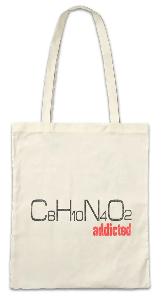 Urban Backwoods Beuteltasche C8h10n4o2 Addicted Stofftasche Koffein Coffee Chemische Formel Kaffee (1-tlg), Chemical Formula Chemistry Chemie